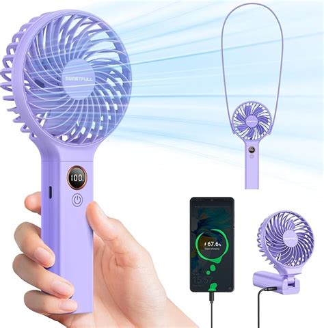 Amazon Sweetfull Handheld Fan Mah Portable Fan Mini Fan Small