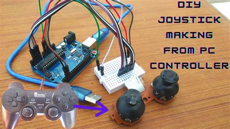 Diy Joystick Making From Pc Controller Joystick For Arduino Youtube