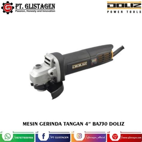 Jual Mesin Gerinda Tangan 4in DOLIZ BA730 Angle Grinder Body Slim Di