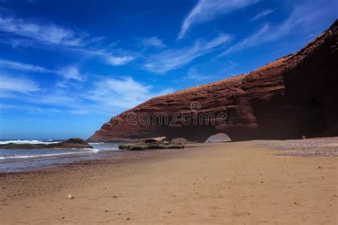 Ocean Rocks Beach Morocco Stock Photo Image Of Legzira Cliff