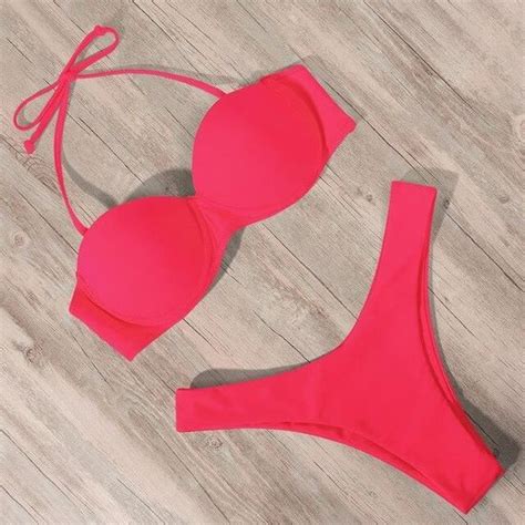 Ruuhee Bikini Br Silien Imprim L Opard Maillot De Bain Femmes Ensemble Deux Pi Ces Push Up