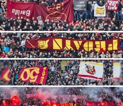 Striscione Fedayn Roma Esposto Capovolto Allo Stadio Della Stella