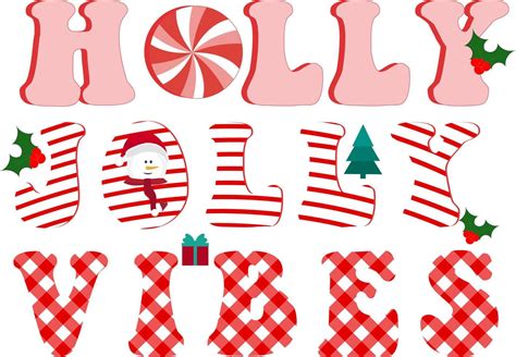 Holly Jolly Vibes 13136195 Vector Art At Vecteezy