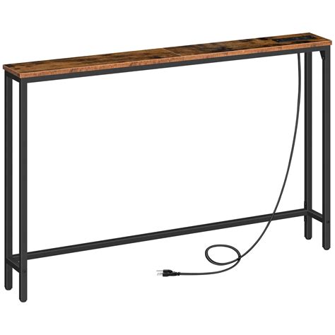 Buy Hoobro 472” Skinny Console Table With Power Outlets And Usb Ports