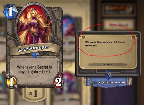 Is This An Easter Egg About New Card Mankrik Or Is It A Normal Thing I Realized Last Day R