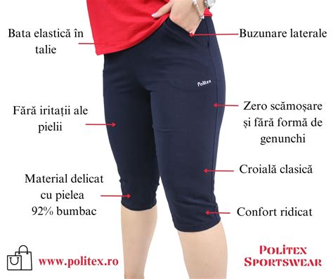 Pantaloni Trei Sferturi Dama Bleumarin Inchis Politex