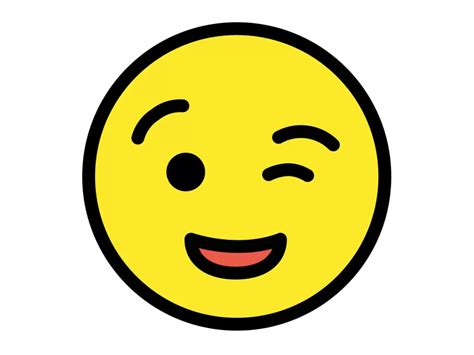 Winking Face Emoji Icon PNG vector in SVG, PDF, AI, CDR format