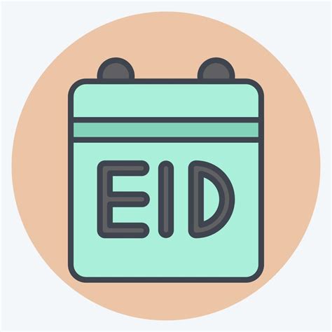 Icon Calendar Related To Eid Al Fitr Symbol Islamic Ramadhan Simple