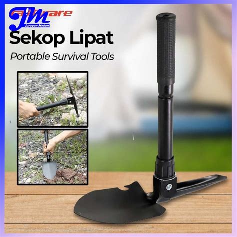 Jual Sekop Cangkul Lipat Pacul Gergaji Mini Lipat Portable Shovel Kemah