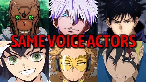 Jujutsu Kaisen Characters Japanese Dub Voice Actors In Other Anime I