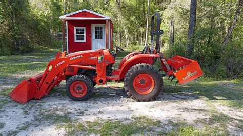 Kubota L2501 Tractor Backhoe Rops Dsl Kubota Proxibid 45 Off