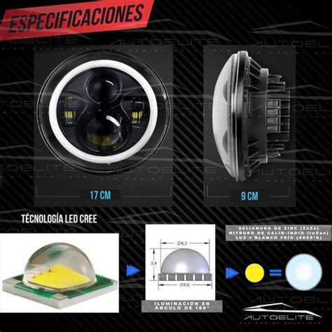 Wrangler Jeep Vocho Redondos Faros Led Ngel Ojo Cuotas Sin Inter S