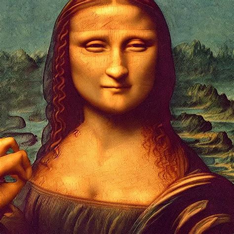 Mona Lisa Picking Her Nose Stable Diffusion