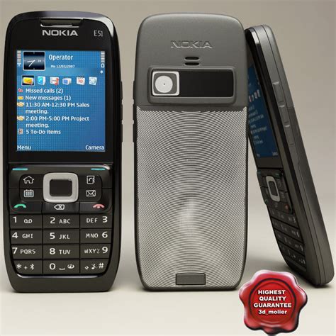 3d realistic nokia e51 model