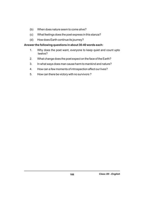 Keeping Quiet Notes For Class 12 English Pdf Oneedu24