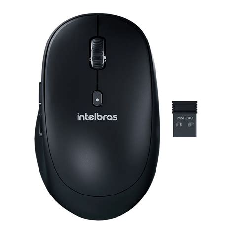 Mouse Wireless Intelbras MSI 200 2400DPI Preto MSI200 PRETO Pichau