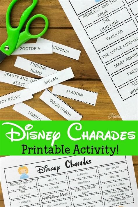 Disney Charades Printable Activity - Mama Cheaps®