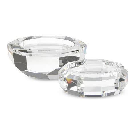 Faceted Crystal Pillar Candle Holder Williams Sonoma