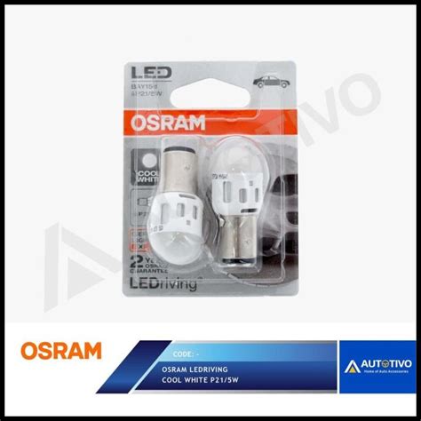 Jual Led Osram Lampu Rem P21 5W Cool White 12 Volt 6000 Kelvin Blister