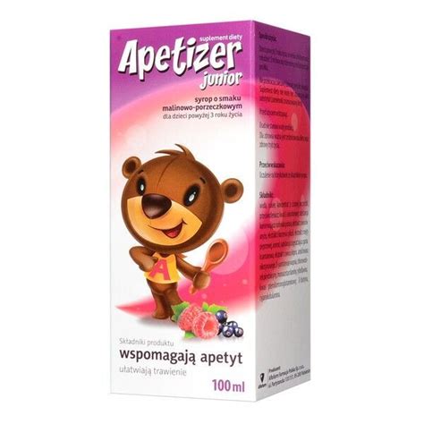 Apetizer Junior syrop o smaku malinowo porzeczkowym 100 ml Przewód