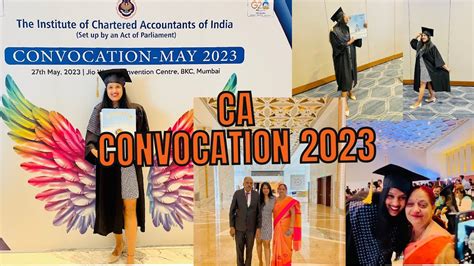 Ca Convocation Day Vlog Jio World Convention Centre Bkc Convocation