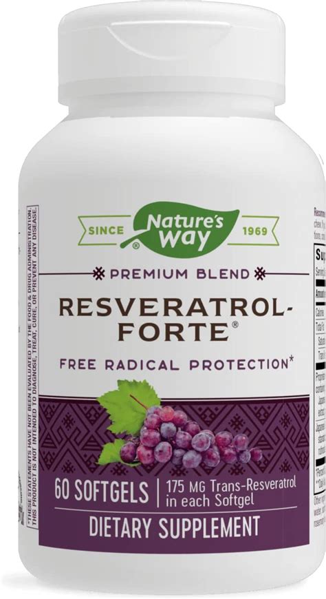 Natures Way Resveratrol Forte Mg Veg Capsules Natures Health