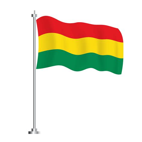 Bandera Boliviana Bandera De Onda Aislada Del País Boliviano Día De La