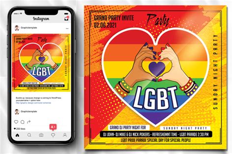 Lgbt Pride Month Flyer Poster By Designhub Thehungryjpeg