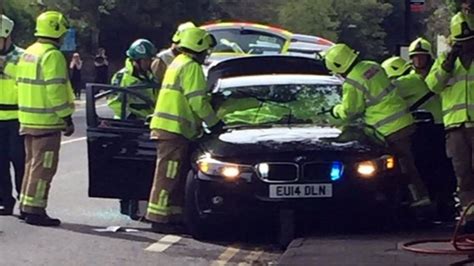 Essex Police Officers Cut Free From Colchester Car Crash Bbc News