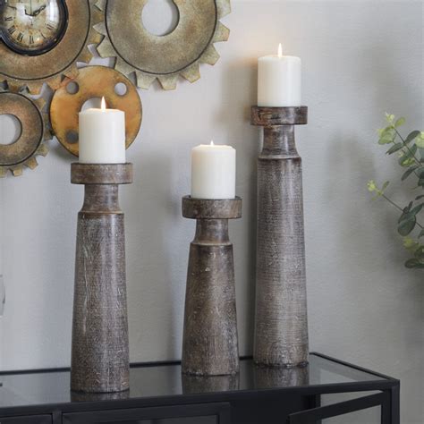 Rustic Tall Candle Holders Set Foter