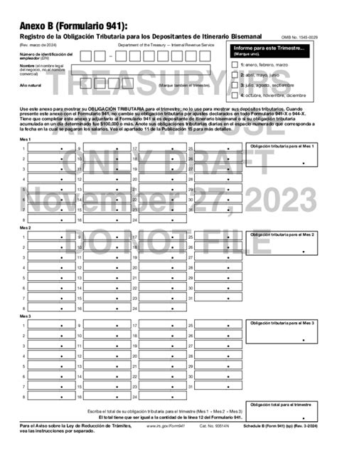 Fillable Online Schedule B Form Sp Rev March Report Of