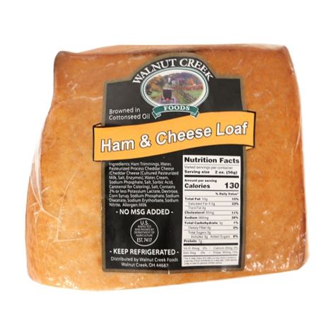 Deli Loaf Ham And Cheese Wc 2 3 Lb Walnut Creek Foods