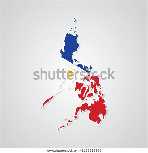 Sticker Form Philippines Map Flat Style Stock Vector (Royalty Free ...