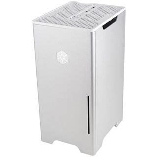 Silverstone Fortress FT03 Mini ITX ohne Netzteil silber ITX Gehäuse