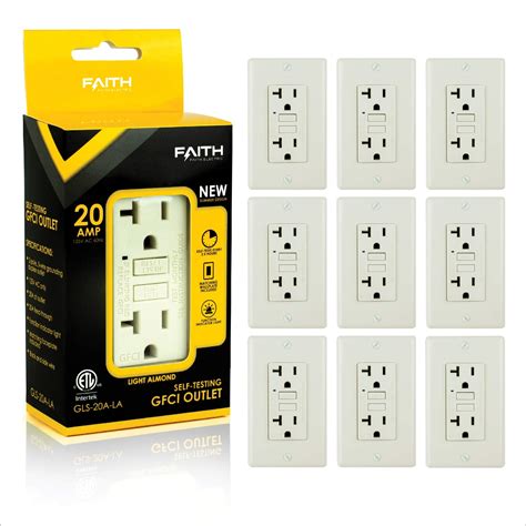 Buy Faith 10 Pack 20A GFCI Outlets Slim Non Tamper Resistant GFI