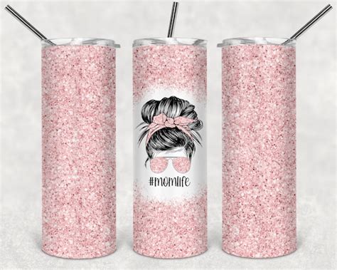 Pink Glitter Sublimation Tumbler Designs Straight 20oz - Etsy