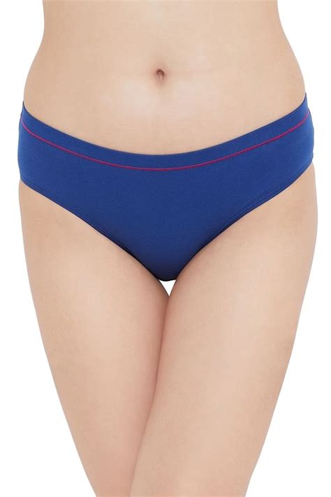 Buy Mid Waist Hipster Panty In Dark Blue Cotton Online India Best Prices Cod Clovia Pn3441p08