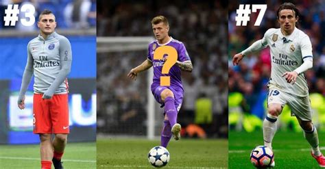 top  midfielders   world   moment