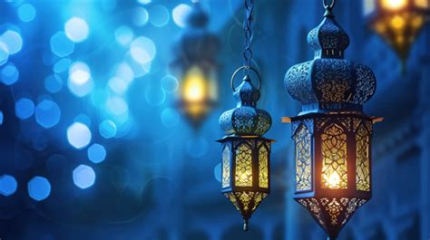 Blue Islamic Ramadan Spot Lantern Background Islamic Ramadan Eid