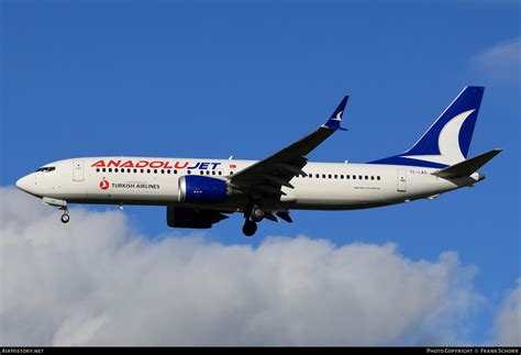 Aircraft Photo Of TC LAG Boeing 737 8 Max 8 AnadoluJet AirHistory