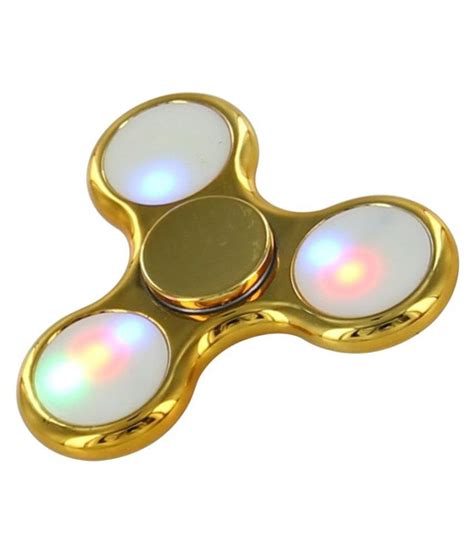 Sheeshaa Light Light Up LED Tri Blade Fidget Finger Spinner Toy Gold