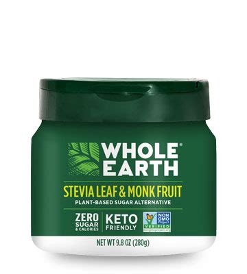 Whole Earth Sweetener Stevia Monk Fruit Blend Whole Earth Sweetener