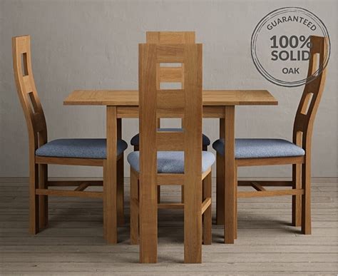 Extending York 70cm Solid Oak Dining Table With Flow Back Chairs Oak