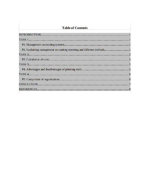 Management Accounting Systems Reporting Cost Calculation Planning