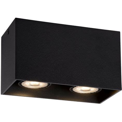 Lucide BODI Surface Mounted Ceiling Spotlight 2xGU10 Black