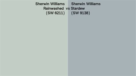 Sherwin Williams Rainwashed Vs Stardew Side By Side Comparison