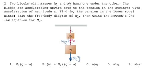 Answered Two Blocks With Masses M And M Bartleby