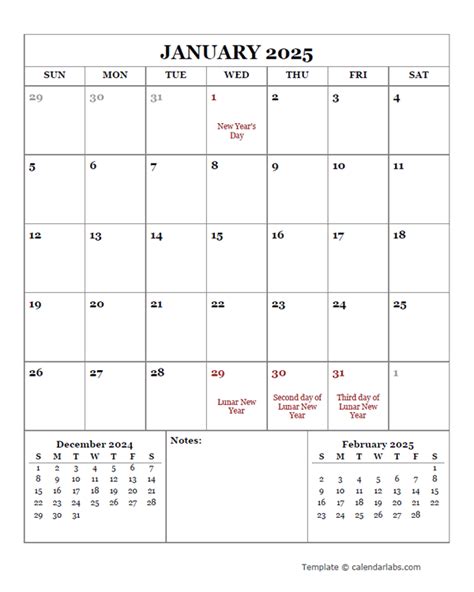 January Calendar Hong Kong Public Holiday Cassy Arliene