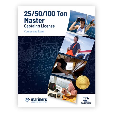 25 50 Or 100 Ton Master Captain’s License Online Course And Exam