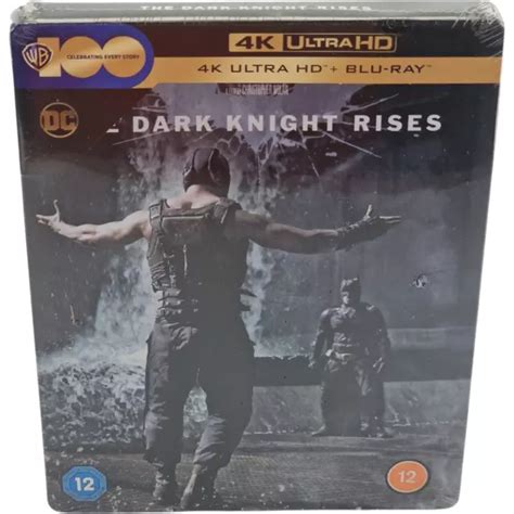 THE DARK KNIGHT Rises Steelbook 4K Ultra HD Blu Ray Zavvi Limitata